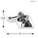 Truck Tillerman 3 Pack Firefighter Helmet Sticker-4