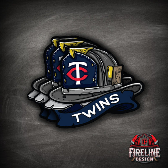 MLB Fire Helmet Sticker - 3 PACK