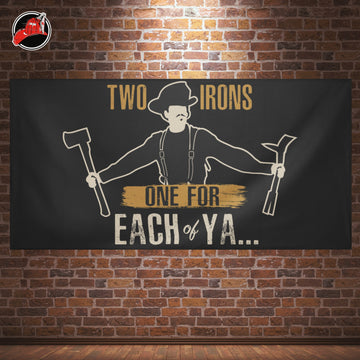 Doc Holiday "Two Irons" Flag