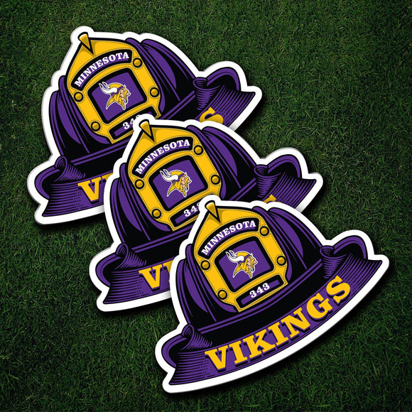 NFL Fire Helmet Stickers - 3 Pack