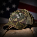 Vintage Frog Skin Camo American Flag Range Hat-1