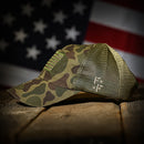 Vintage Frog Skin Camo American Flag Range Hat-3