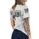 Women's Freedom Stick Patriotic 2A Boyfriend Fit T-Shirt-1