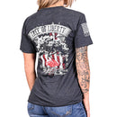 Women's Boyfriend Fit Tree of Liberty Patriotic Tshirt-1