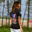 Women's Dangerous Freedom Over Peaceful Slavery Patriotic Boyfriend Fit T-Shirt-3