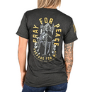 Women's Pray for Peace | Prepare for War Boyfriend Fit T-Shirt-4
