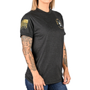 Women's Pray for Peace | Prepare for War Boyfriend Fit T-Shirt-3