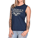 Women's Unalienable Rights Muscle Tank - Midnight Navy-1