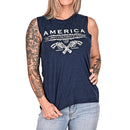Women's Unalienable Rights Muscle Tank - Midnight Navy-2