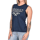 Women's Unalienable Rights Muscle Tank - Midnight Navy-4
