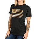 Women's Camo American Flag Boyfriend Fit Patriotic T-Shirt-5