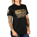 Women's Camo American Flag Boyfriend Fit Patriotic T-Shirt-6