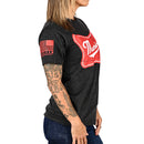 Women's 'Merica Patriotic Boyfriend Fit T-Shirt - Heather Charcoal-5