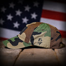 Woodland Camo Full Fabric American Flag Range Hat-2