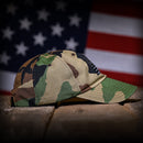 Woodland Camo Full Fabric American Flag Range Hat-4