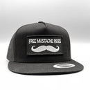 Free Mustache Rides Funny, Retro Trucker-4