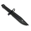 12 Inch Rubber Army M9 Tactical Bayonet Knife Black Stunt Prop with Sheath-3