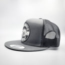 Two Wheels Down Harley Motorcycle Trucker Hat-8