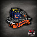 NFL Fire Helmet Sticker - 3 PACK-4