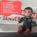 Pilot Daddy Doll | Military Doll in Flight Suit | Recordable-4