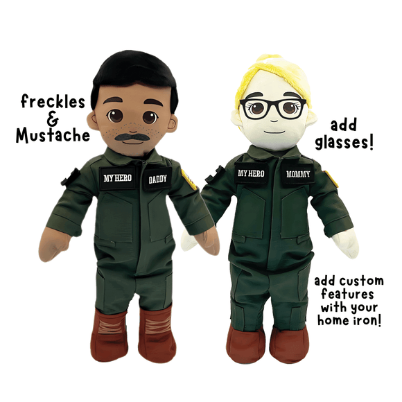 Pilot Daddy Doll | Military Doll in Flight Suit | Recordable