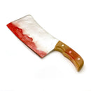 Foam Rubber Lightwood Handle Medium Butcher's Cleaver Prop-11