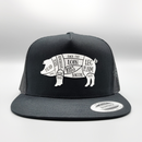 Where's the Pork Pig Parts BBQ Trucker Hat-1
