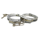 Handcuffs Deluxe Double-Lock Nickel Plated with Key - Fully Functional Locking Prop-5