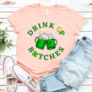Cheers F*ckers, Drink Up B*tches Saint Paddy Couples T-Shirt-14