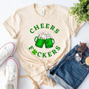Cheers F*ckers, Drink Up B*tches Saint Paddy Couples T-Shirt-8