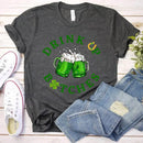 Cheers F*ckers, Drink Up B*tches Saint Paddy Couples T-Shirt-11