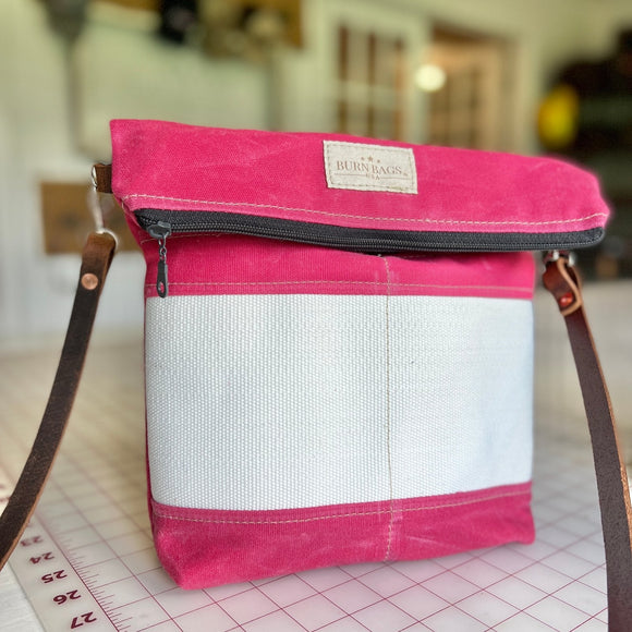 Crossbody Burn Bag- Peony Pink