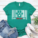 100% Dog Love Barcode With Paw Pet Lover Tee-10