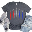 Air Force Flyover Red White And Blue for Adult and Kids T-shirt-2