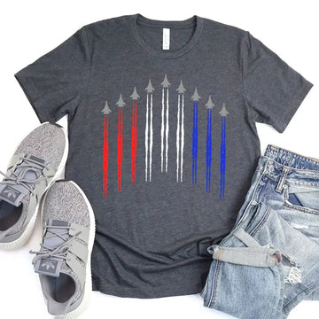 Air Force Flyover Red White And Blue for Adult and Kids T-shirt - 0