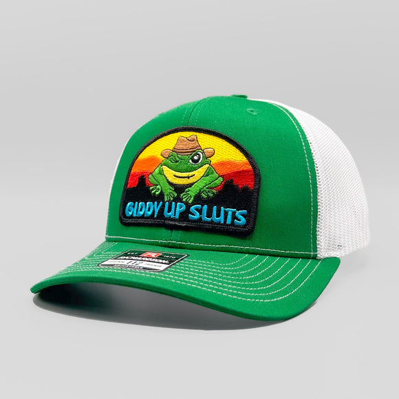 Giddy Up Sluts Funny Vintage Truckers Original Hat