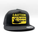 Beavers "Caution Slippery When Wet" Funny Trucker Hat-5