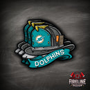 NFL Fire Helmet Sticker - 3 PACK-15