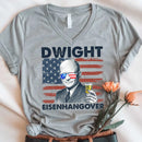 Eisenhangover 4th of July V-Neck Shirt – Funny Dwight Eisenhower Boozy V-Neck Tee-1