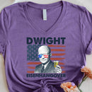 Eisenhangover 4th of July V-Neck Shirt – Funny Dwight Eisenhower Boozy V-Neck Tee-4