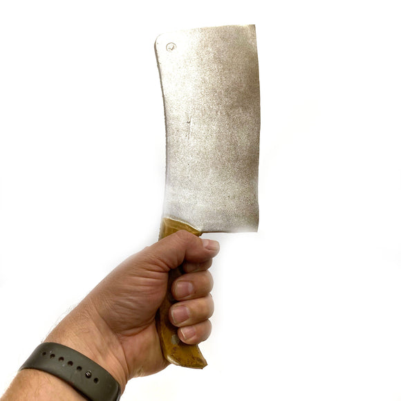 Foam Rubber Lightwood Handle Medium Butcher's Cleaver Prop