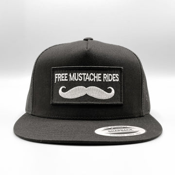 Free Mustache Rides Funny, Retro Trucker