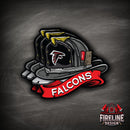 NFL Fire Helmet Sticker - 3 PACK-17