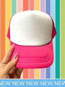 Trucker Hat -  I Pee In Pools - Pink_Teal-5