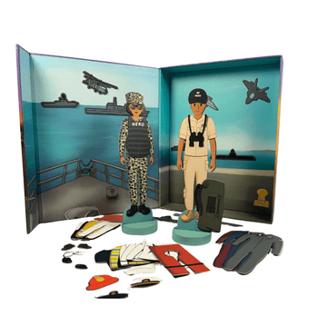 U.S. Navy Kids Toy, Sailor Magnetic Dress Up Set, Military Kids Gift, Navy Kid Gift, Deployment Gift for Kids