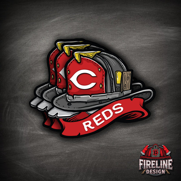 MLB Fire Helmet Sticker - 3 PACK