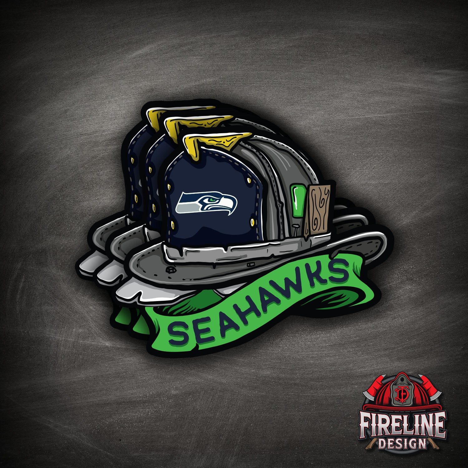 NFL Fire Helmet Sticker