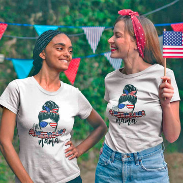 All American Mama 4th Of July Mom T-shirt - 0