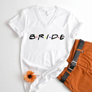 💎 Bachelorette Party Shirts Bride, I Do Crew V-Neck Tee 🍾 - 0