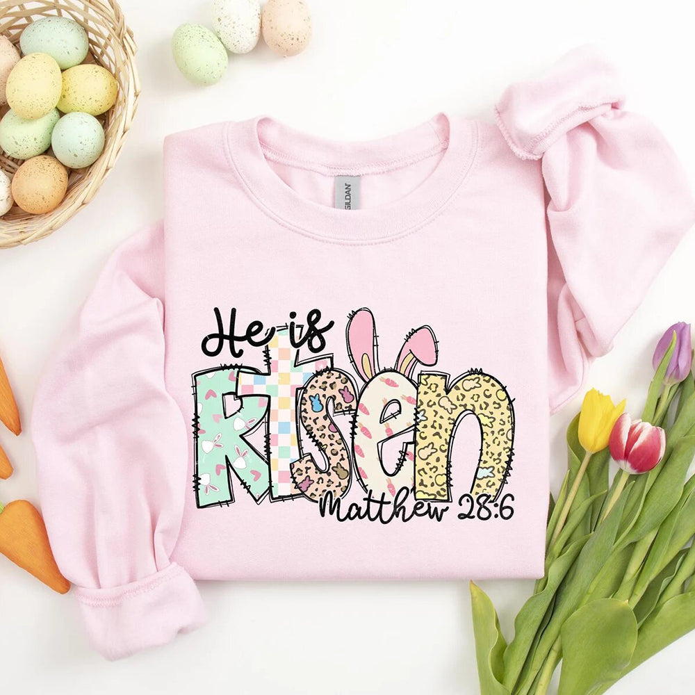 He is Risen Easter Inspirational Tees